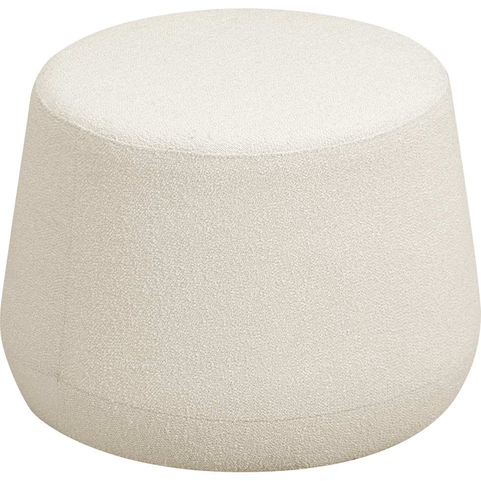 pomona white ottoman   