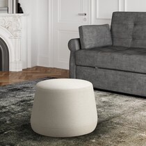 pomona white ottoman   