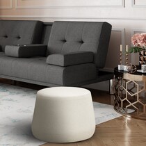 pomona white ottoman   
