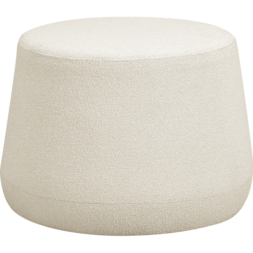 pomona white ottoman   