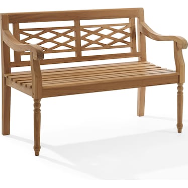 Pompano Outdoor Teak Bench