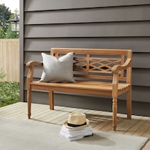 pompano light brown outdoor bench   