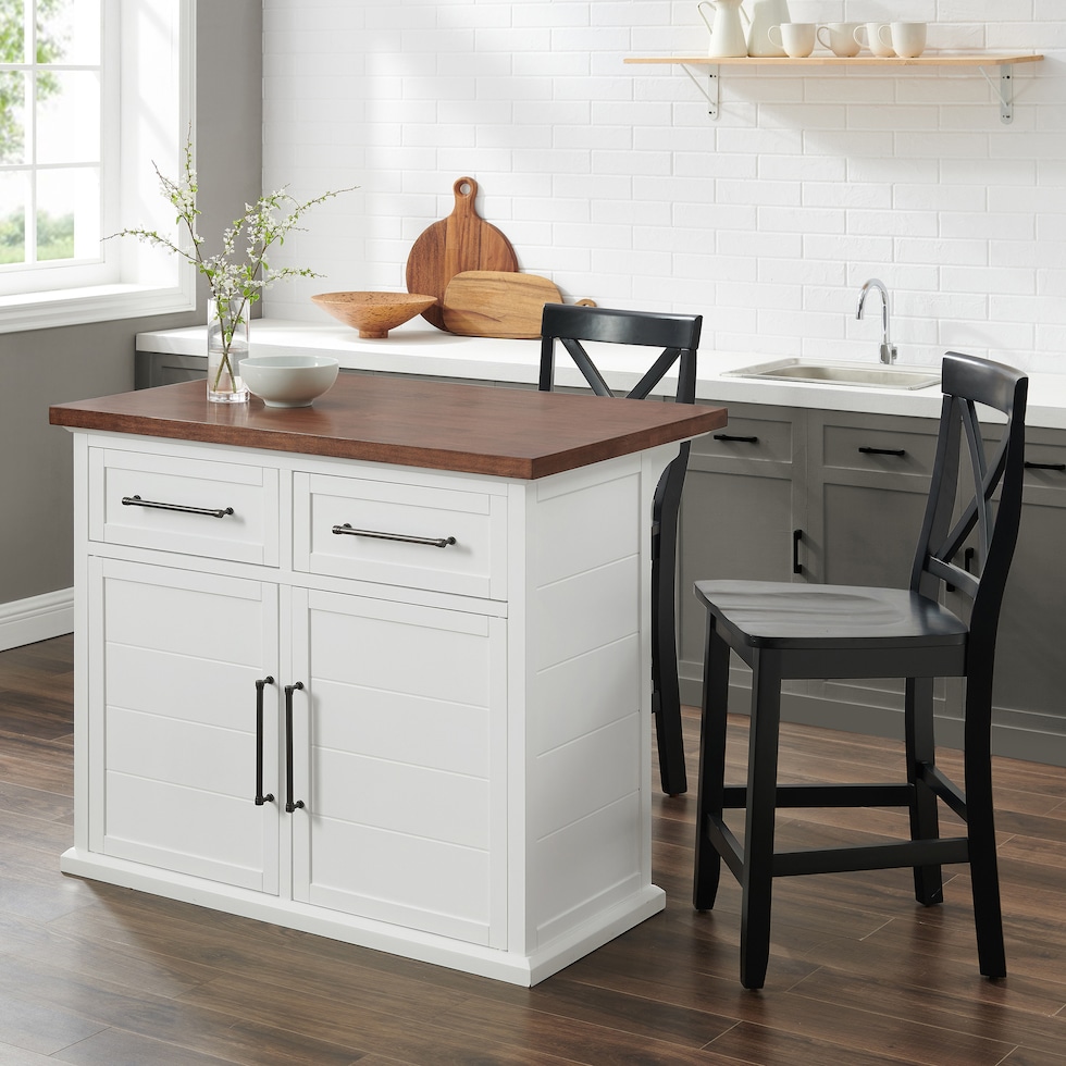 popeye white kitchen island   