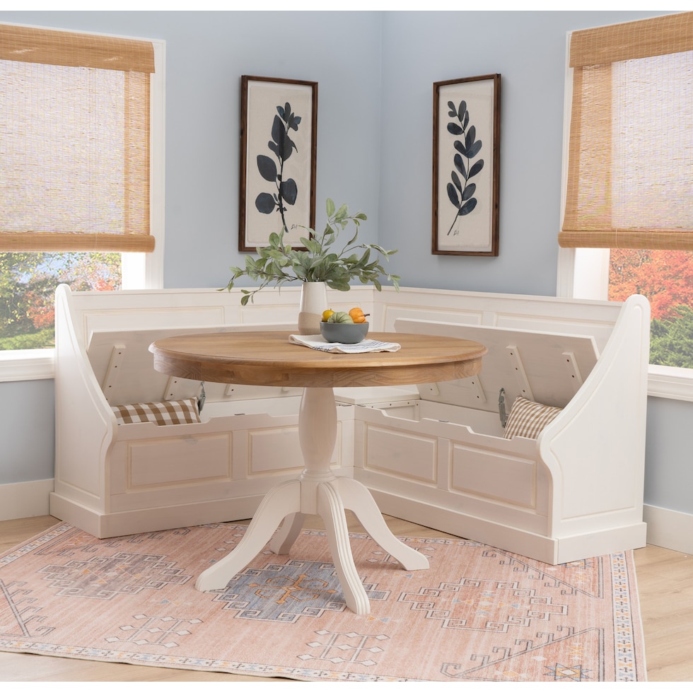 porter white corner nook   