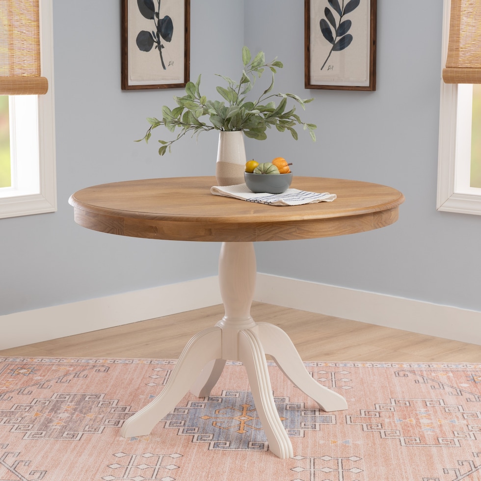 porter white dining table   