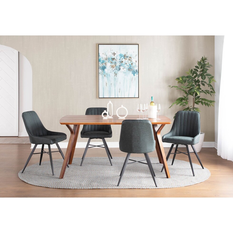 portia green dining chair   
