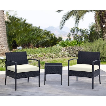 Portland Outdoor Set of 2 Chairs and End Table