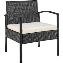 portland black cream outdoor chair set   