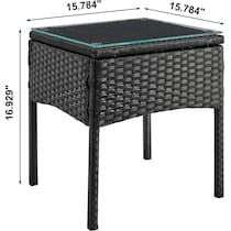 portland black cream outdoor chair set   