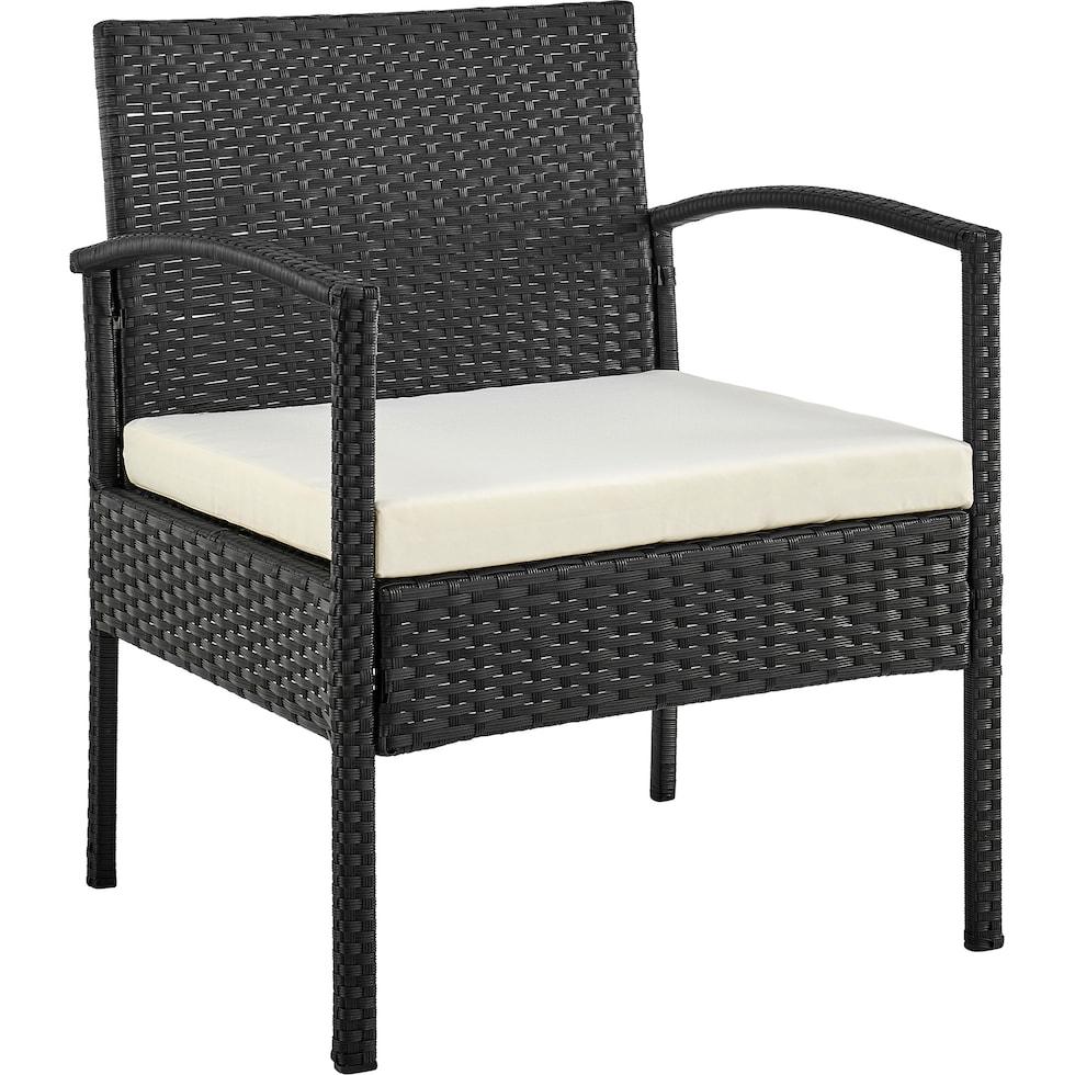 portland black cream outdoor loveseat set   
