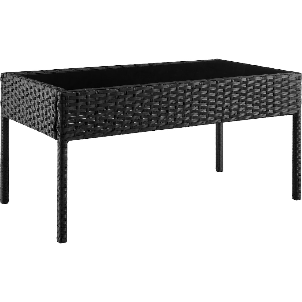 portland black cream outdoor loveseat set   