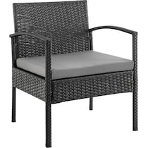 portland black gray outdoor chair set   