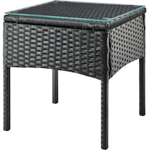 portland black gray outdoor chair set   