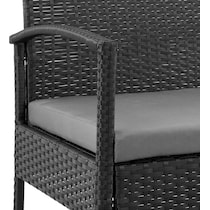 portland black gray outdoor chair set   