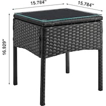 portland black gray outdoor chair set   