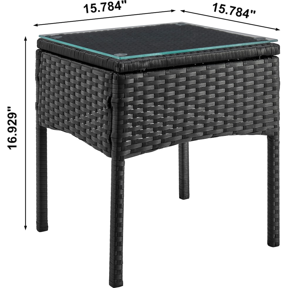 portland black gray outdoor chair set   