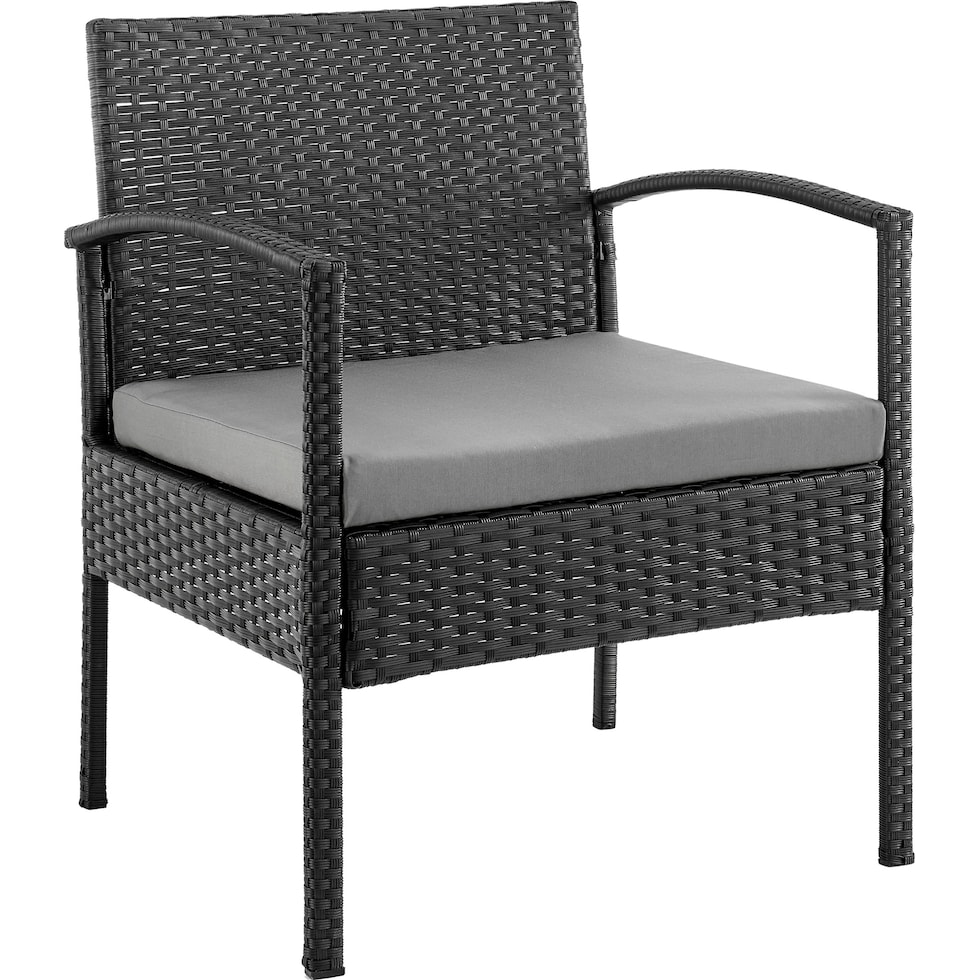 portland black gray outdoor loveseat set   