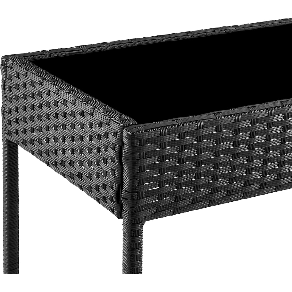 portland black gray outdoor loveseat set   
