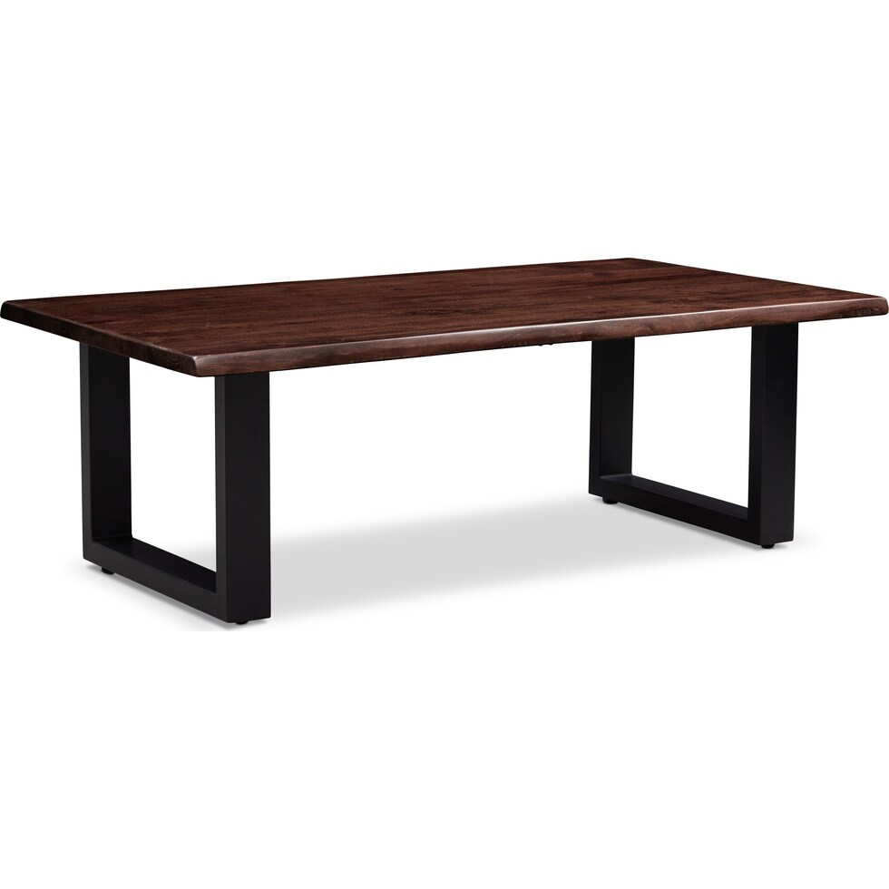 portland dark brown coffee table   