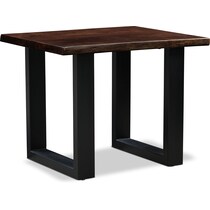 portland dark brown end table   