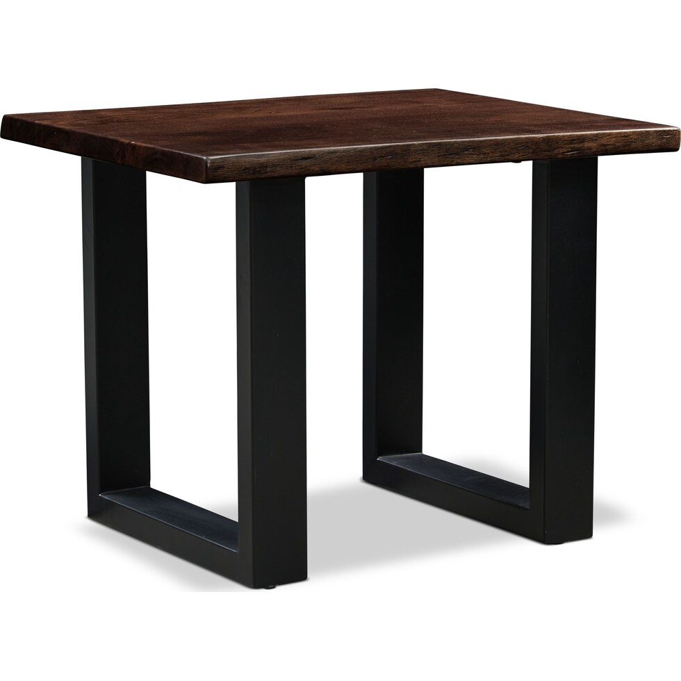 portland dark brown end table   