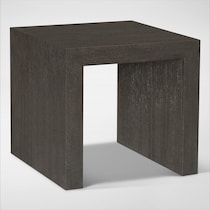portland gray end table   