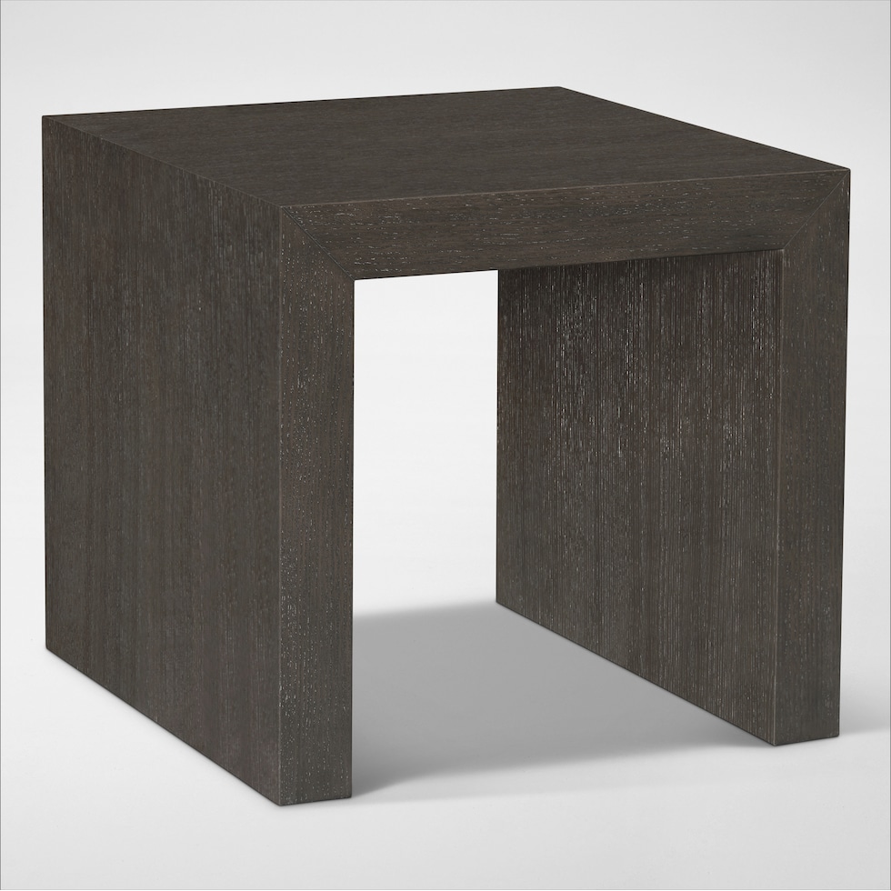 portland gray end table   