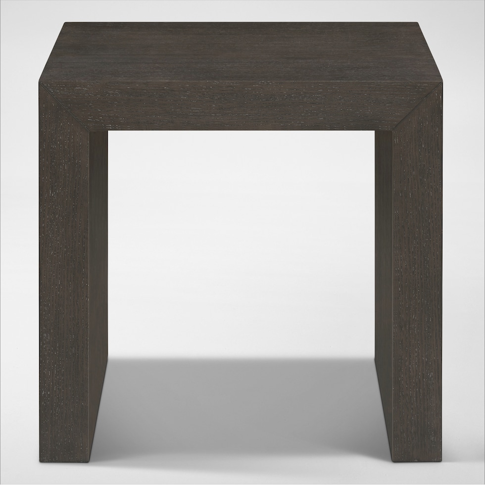 portland gray end table   