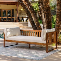 portree beige brown outdoor daybed   