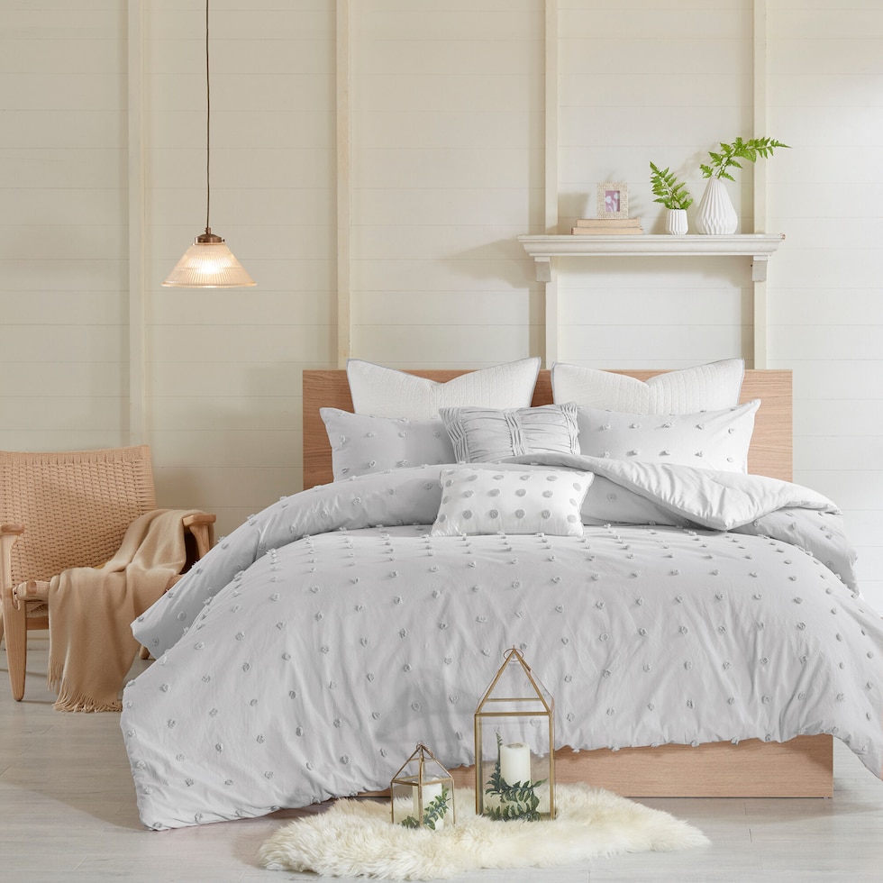 posey gray twin bedding set   