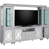 posh tables silver entertainment wall unit   