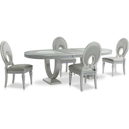Posh Dining Table and 4 Dining Chairs