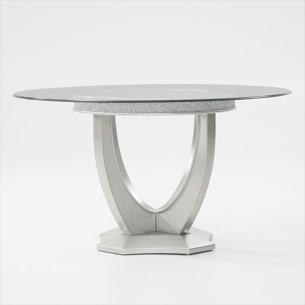 posh silver  pc dining room   