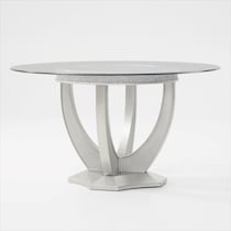 posh silver  pc dining room   