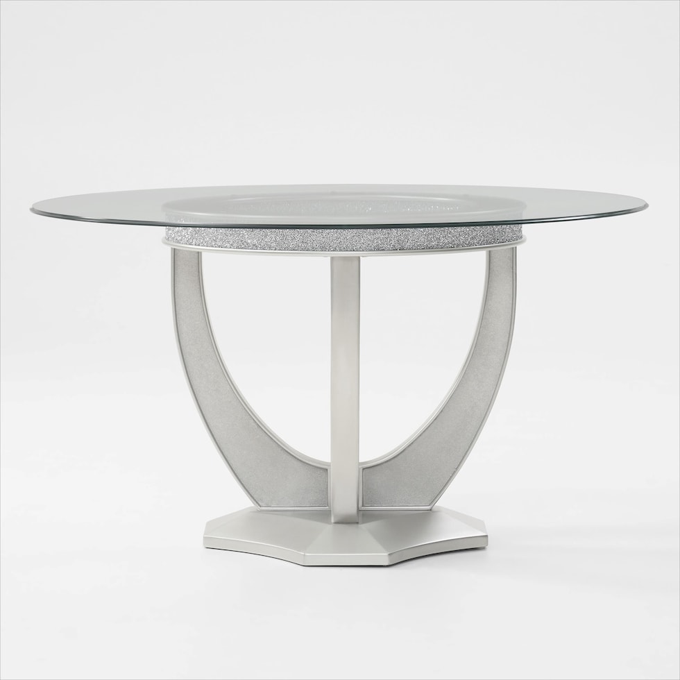posh silver  pc dining room   