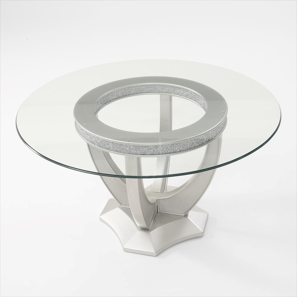 posh silver  pc dining room   