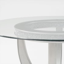 posh silver  pc dining room   