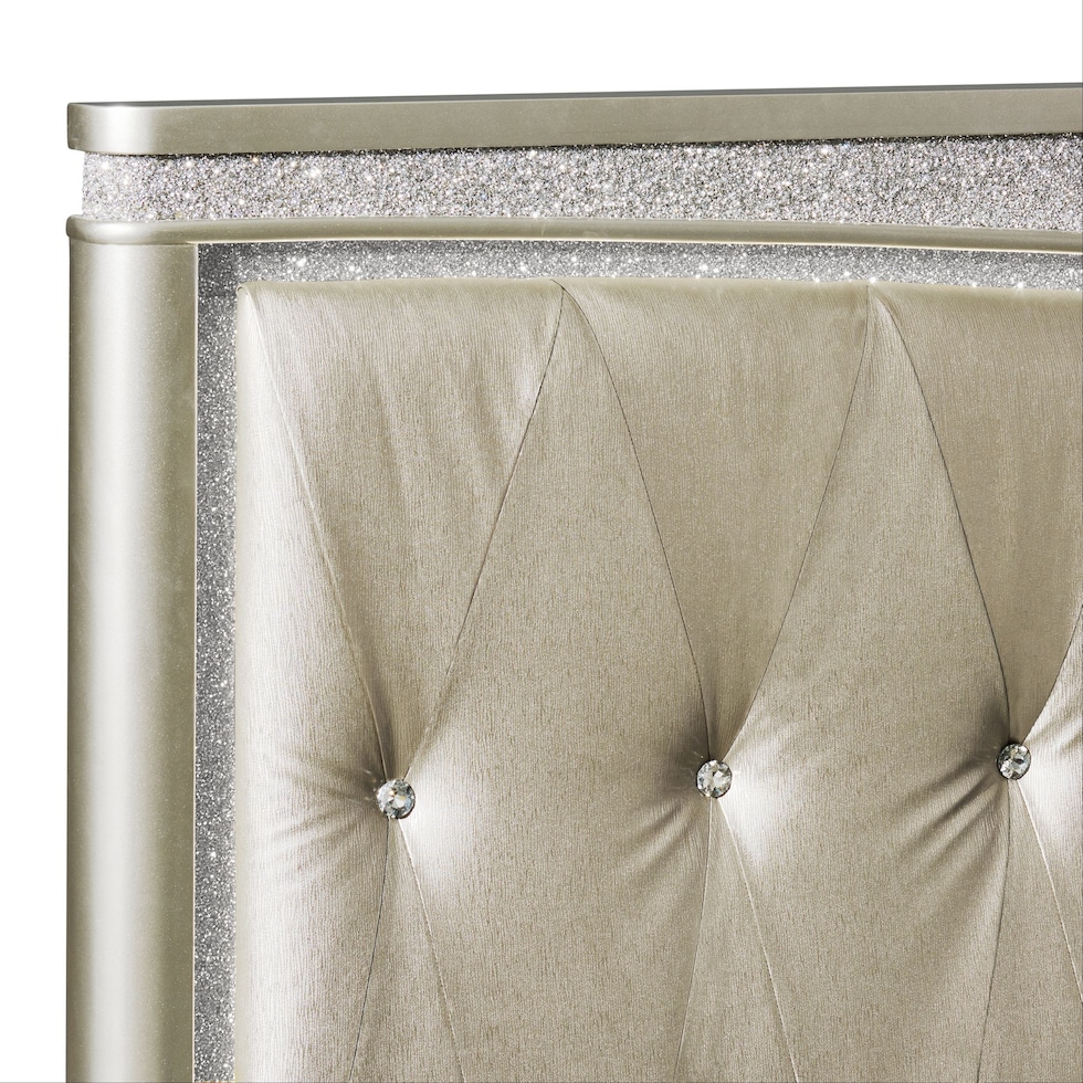 posh silver  pc king bedroom   
