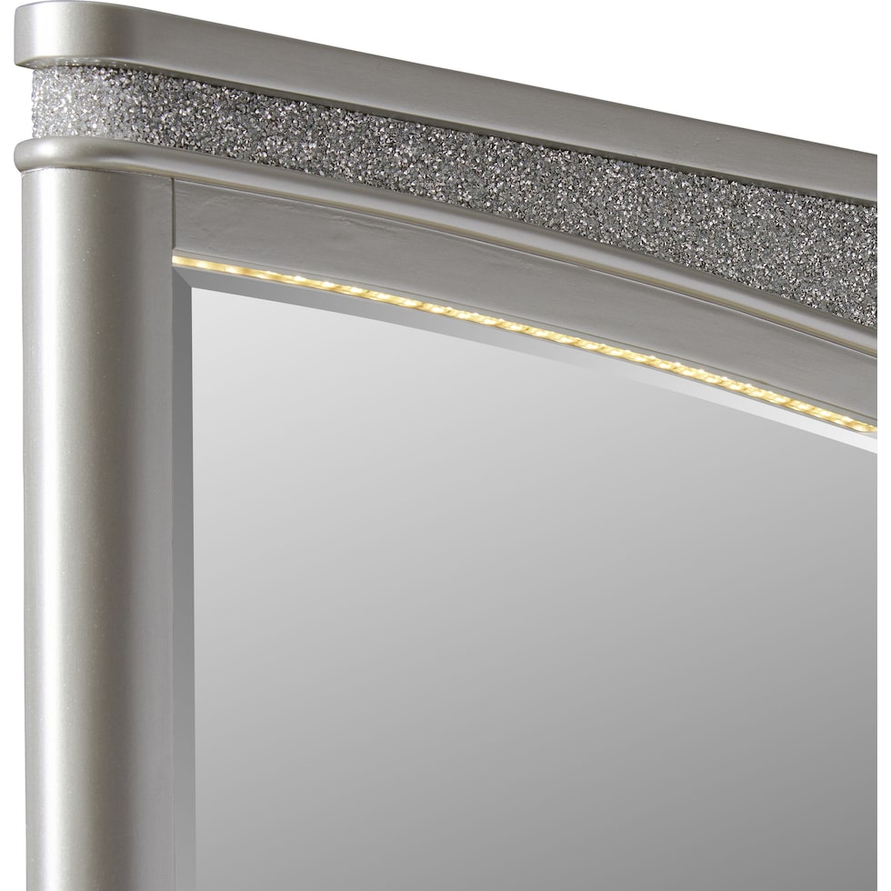posh silver  pc king bedroom   