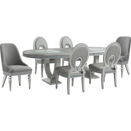 Posh Dining Table 4 Chairs And, Dining Table Host Chairs