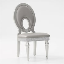 posh silver  pc dining room   