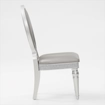 posh silver  pc dining room   