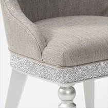 posh silver  pc dining room   