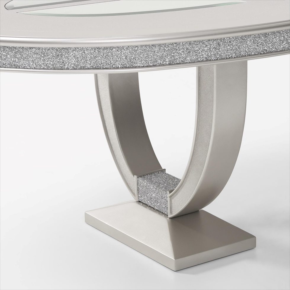 posh silver  pc dining room   