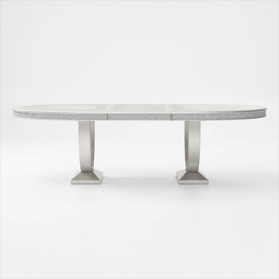 posh silver  pc dining room   
