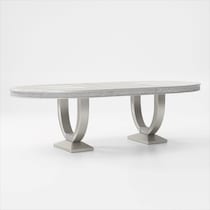posh silver  pc dining room   
