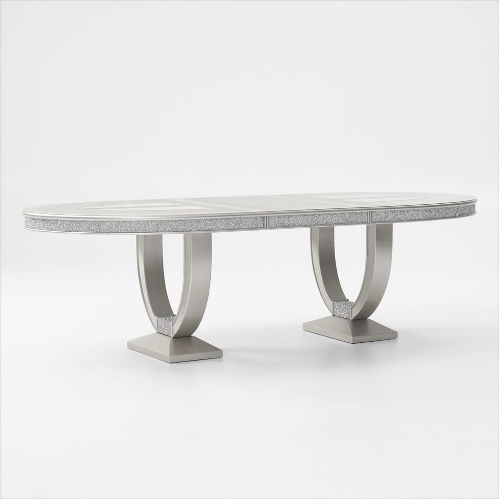 posh silver  pc dining room   