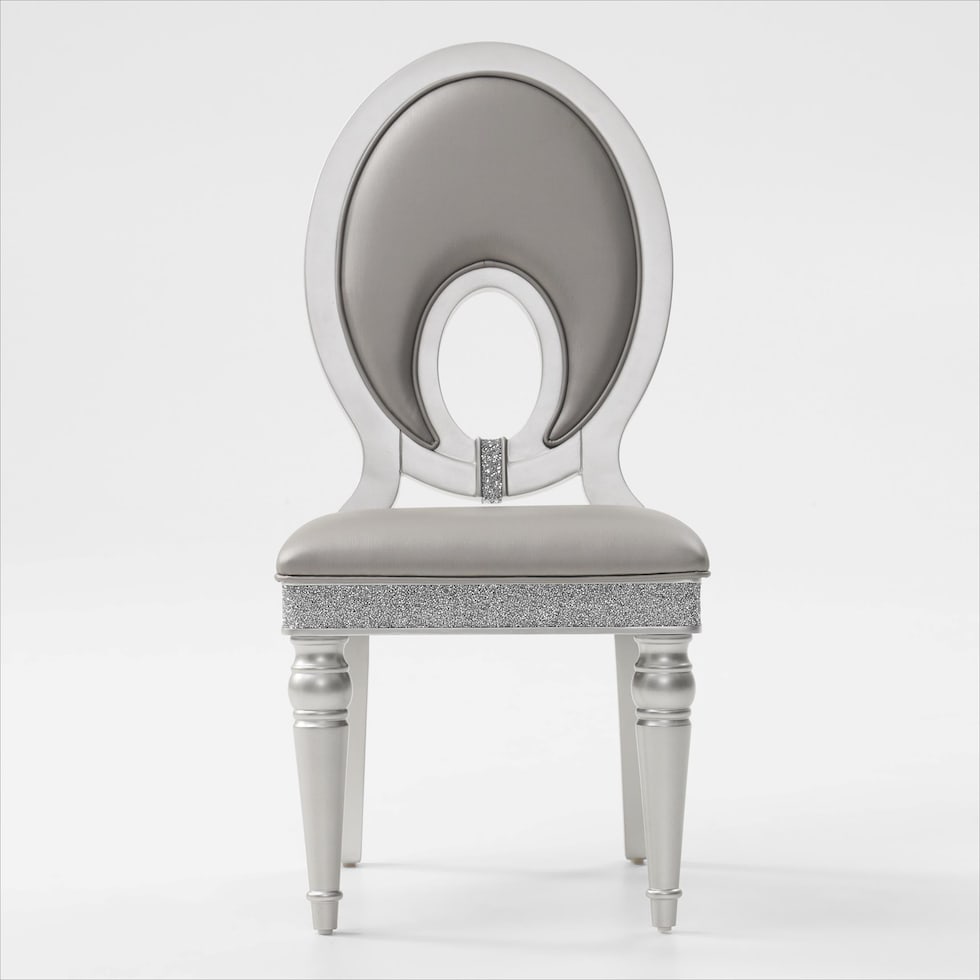 posh silver  pc dining room   