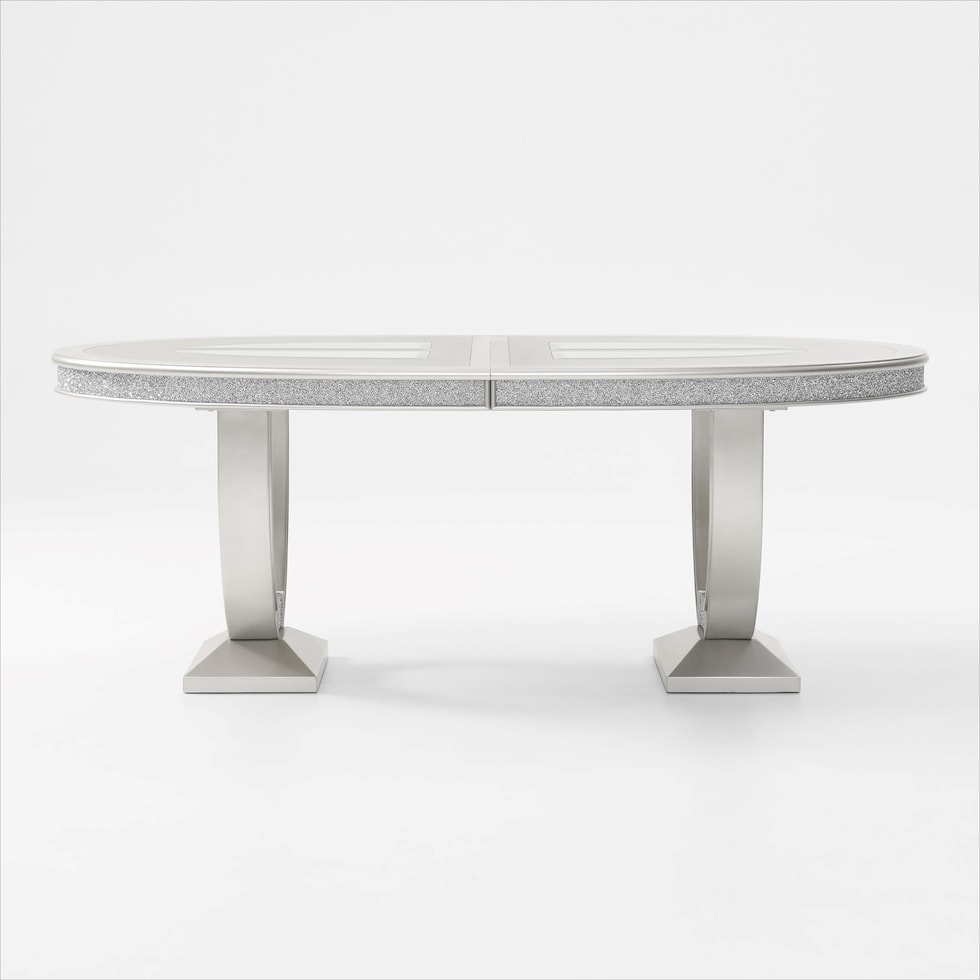 posh silver  pc dining room   