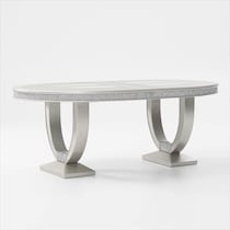 posh silver  pc dining room   